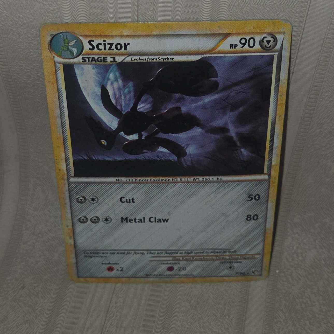Pokémon Scizor 7/90 Card Rare 2010
