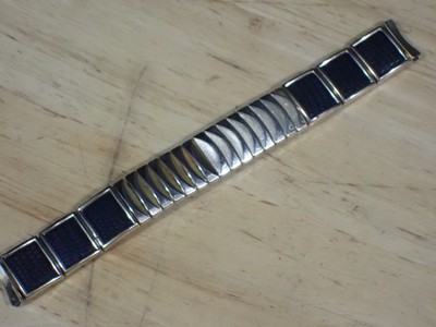 Lenox Stretch Yellow 1/20 12 K GF + Leather Inserts Watch Band 6'' NOS 15.8 mm