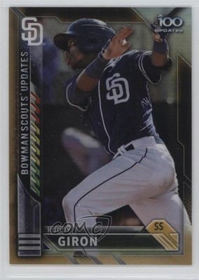 2016 Bowman Chrome Scout's Top 100 Updates Gold Refractor 17/50 Ruddy Giron fm0