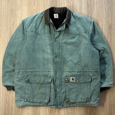 Vintage Carhartt Jacket Aspen Ranch Coat XXL Grün Faded Workwear 1997 Exclusive