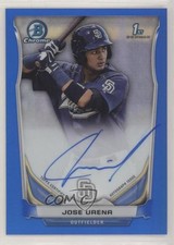 2014 Bowman Chrome Prospect Blue Refractor 28/150 Jose Urena #BCAP-JU Auto 00et