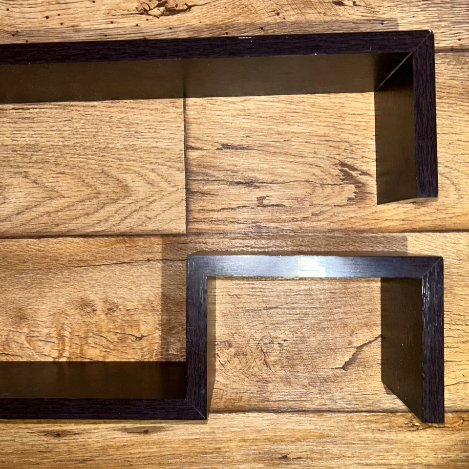 Danya B. Estantes de montaje en pared S marrón oscuro (juego de 2) Foto 3 de 4