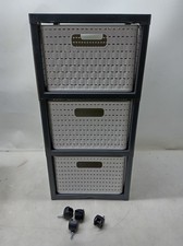 Rotho Country Rollcontainer mit 3 Schubladen in Rattan-Optik, Kunststoff (PP)