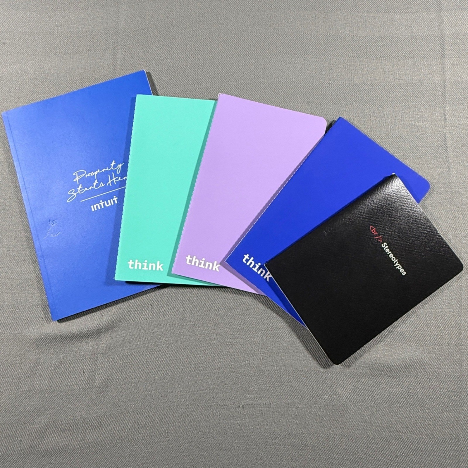 Intuit IBM Chan Zuckerberg Initiative Notebook Set Tech Swag Journal Lot of 5