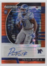 2020 Prizm Draft Picks Rookies Orange Pulsar 8/20 Patrick Taylor Jr Auto nd3