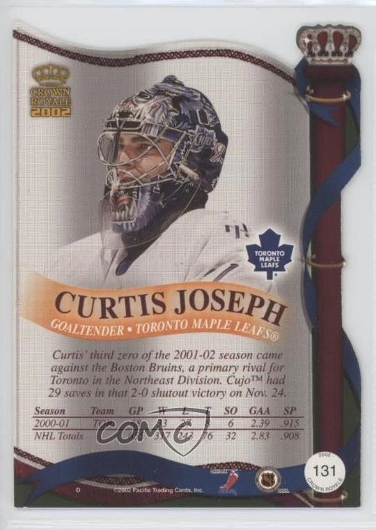 2001-02 Pacific Crown Royale Curtis Joseph #131 - Image 2 of 2