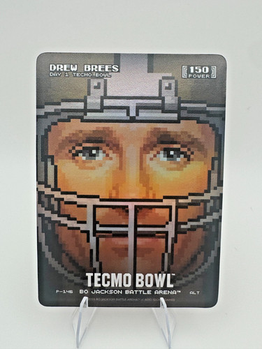 Bo Jackson Battle Arena Tecmo Bowl Drew Brees Pixel P-146 Promo Card Release Day