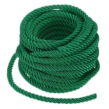 11 Yards Soft Twisted Rope Trim, 8mm Dark Green Polyester Cord for DIY Craft