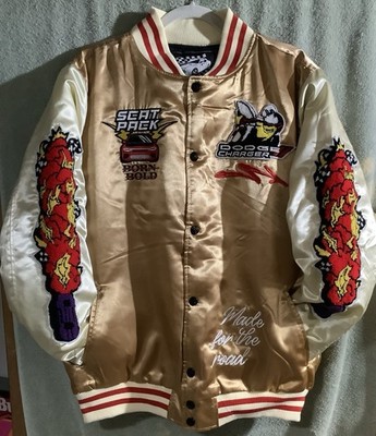 Reason X Dodge Scat Pack Men's Varsity Bomber Jacket RARE Limited Edition Sz L.