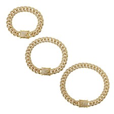 Cat Dog Hip Hop Rhinestone Shiny Collar Metal Pet Necklace for Small Medium Pets