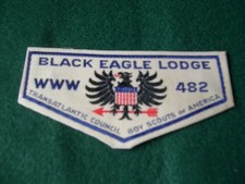 Woven Black Eagle Lodge 482  Order of the Arrow Patch, BSA