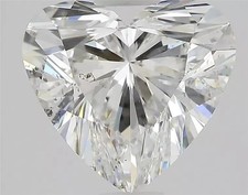 Natural Mined Diamond 1.53 Carat Cert. AGI Heart Cut Loose F color SI1 clarity