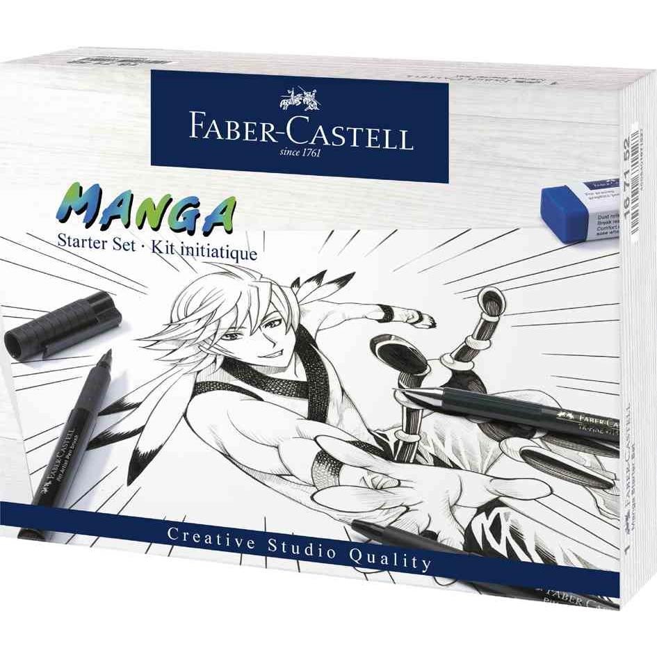 Feutres Pitt Artist Pen Faber-Castell coffret Manga débutant aux pigments de Chine inaltérables
