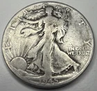 1945 D Walking Liberty Half Silver Dollar T3