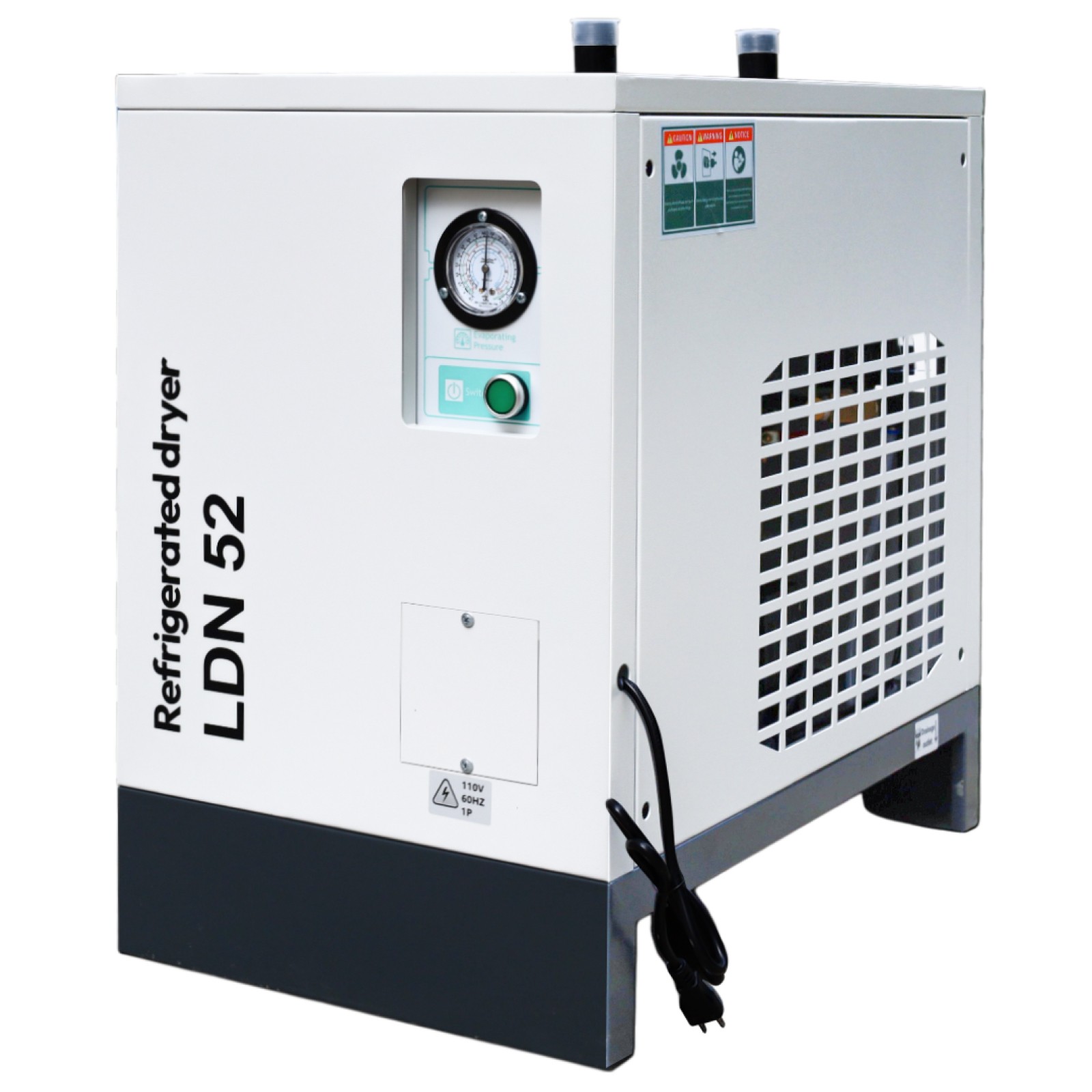 Refrigerated Air Dryer 53 CFM 0.33 KW 110V For 10HP Rotary Screw Air Compressor