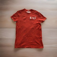 EUC Vtg Abercrombie & Fitch T Shirt XL Moose Logo 1892 Muscle Orange Y2K