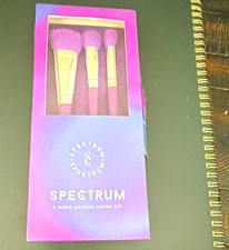 Spectrum 3-Piece Makeup Brush Set, Purple, Vegan Cruelty-Free, Standard