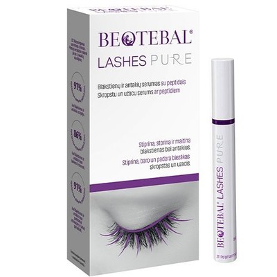 BEOTEBAL LASHES PURE Wimpern- und Augenbrauenserum mit Peptiden, 3 ml