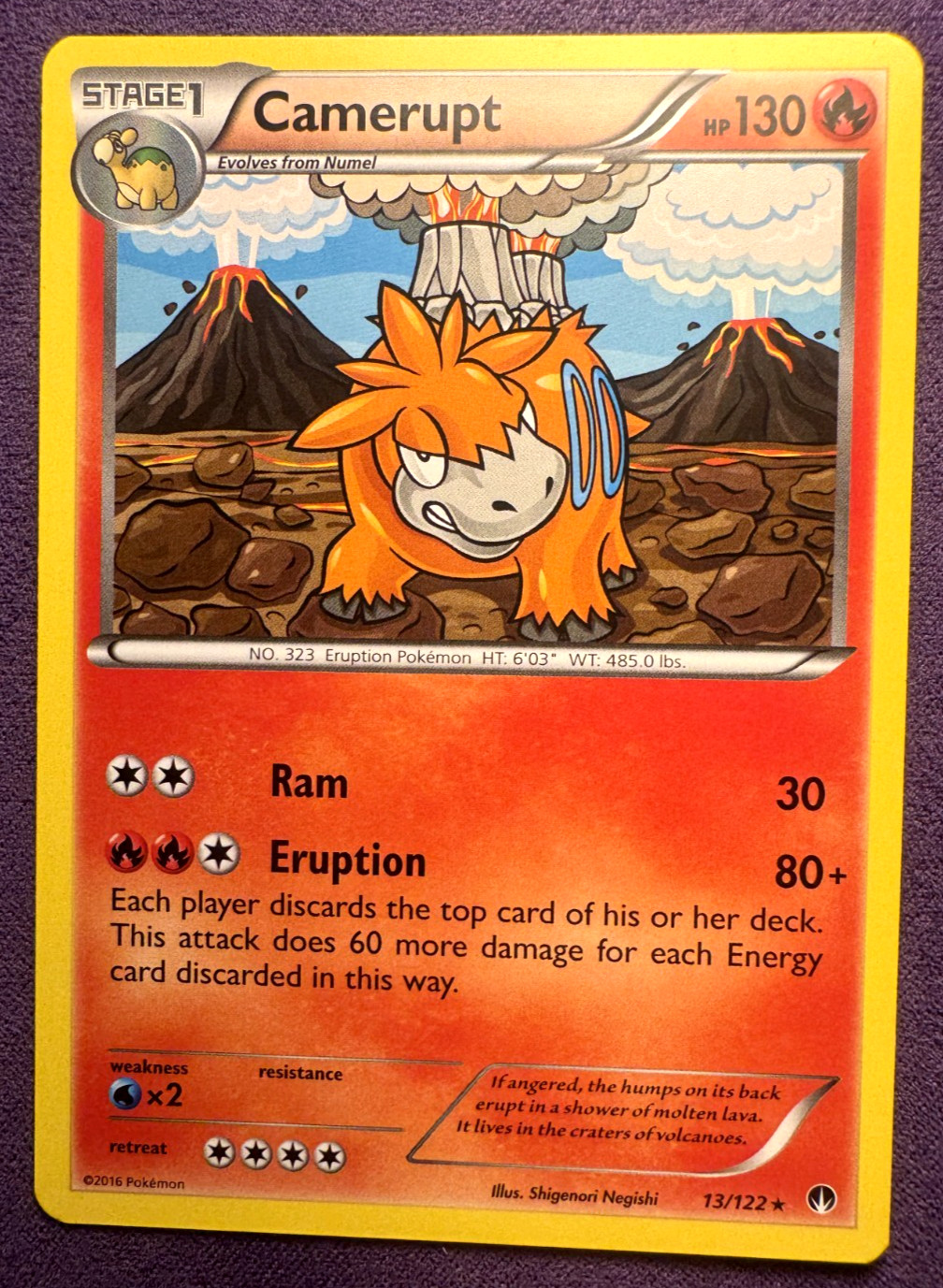 Camerupt 13/122 -  XY BREAKPoint - Rare - Regular - Pokemon TCG