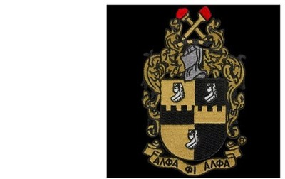 Alpha Phi Alpha 3'' Tall Embroidered Shield Crest Emblem Patch  NEW, Licensed
