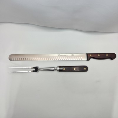  Dexter Russell Connoisseur Slicer Knife 40D-14 & Chef Fork 28-14 Set