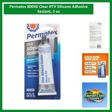 Clear RTV Silicone Adhesive Sealant, 3 oz