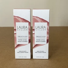 Lot Of 2 Laura Geller Treat-N-Go Tinted Lip Oil 0.13 fl oz | Victory Lap