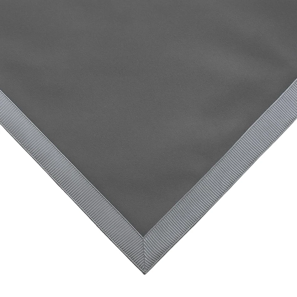 Cubierta de mesa redonda de gamuza de lujo - 54" - gris Foto 2 de 4