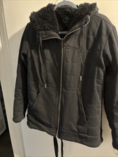 Lululemon women's fleece lined hooded Reversible jacket black