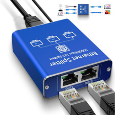 Ethernet Splitter 1 to 3 High Speed 1000Mbps, Gigabit Ethernet Splitter, LAN Spl