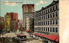 Boston Mass Adams Square Holland Wine Burks Stout mail orders postcard a130