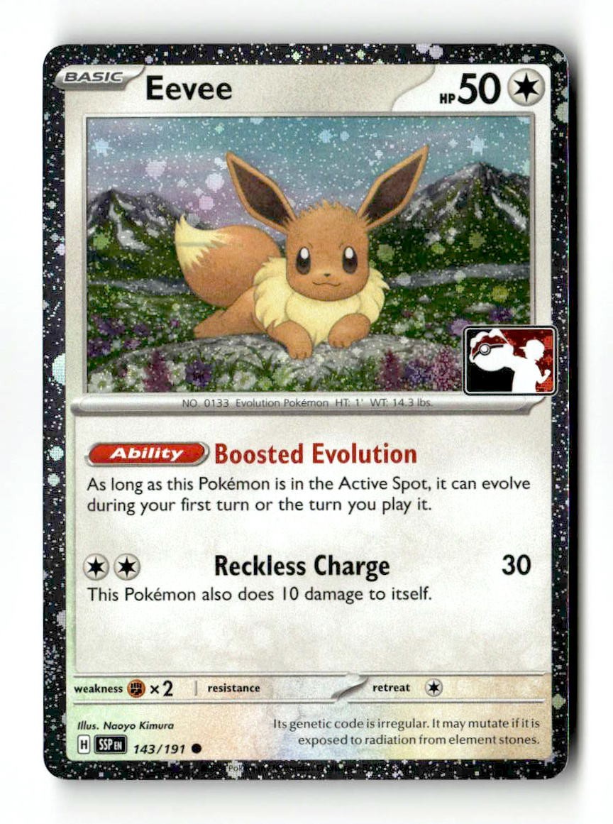 Eevee 143/191 Prize Pack Series Cards Holo Common NM