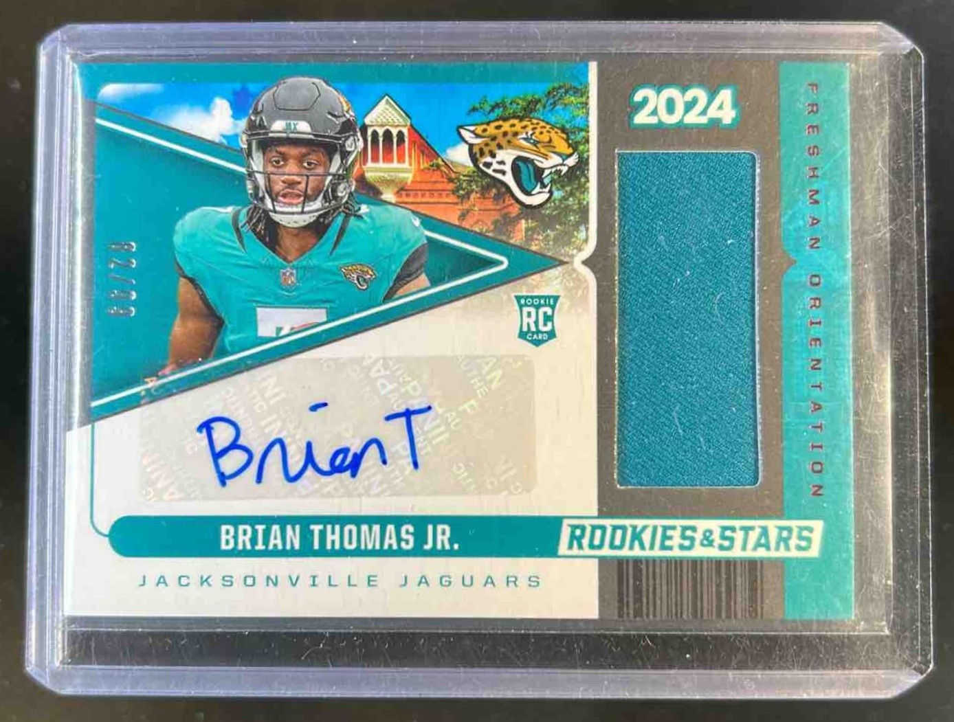 Brian Thomas Panini Rookies & Stars Freshman Orientation Autograph Relics #FOBTJ Base
