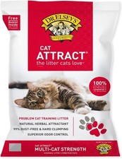 Premium Clumping Cat Litter - Cat Attract - 99 Dust-Free, Hard Clumping, 40 lb