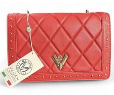 VALENTINO ORLANDI Red Quilted Bag Purse Crossbody Strap Vegan Leather $299 NWT
