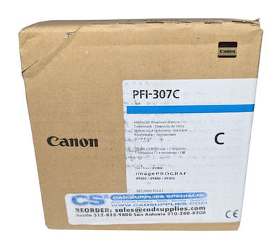 CANON PFI-307C 9812B001 Cyan Ink Cartridge iPF830 iPF840 iPF850 Exp 11/2024