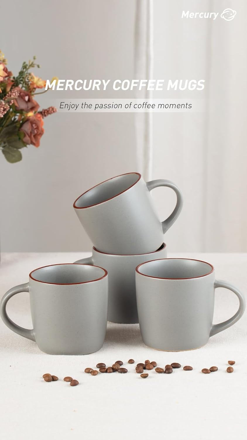 Elegant 16-Piece Dark Grey Dinnerware Set for 4 - Plates, Bowls & Mugs