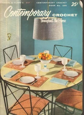Contemporary Crochet Throughout the Home, Coats & Clarks Book 508, 1954