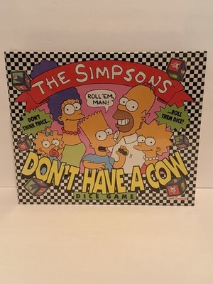 SEALED NEW 1990 The Simpsons: Don't Have A Cow Dice Board Game | Milton Bradley