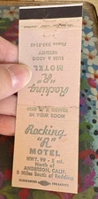 Matchbook Cover Rocking R Motel Anderson California A58