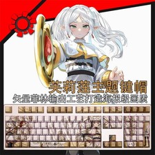 Anime Frieren PBT RGB Cherry MX Keycaps For Mechanical Keyboard 108 Keys