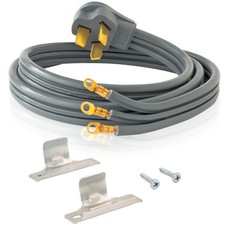Eastman 3-Prong Electric Range Cord, 40 Amps, 6 Foot Length, 6 Ft., Grey
