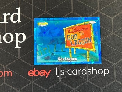 2025 Topps Chrome Sapphire Spongebob #42 Goo Lagoon J1