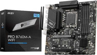 MSI PRO B760M-A WIFI Mainboard Intel Sockel 1700 B760 USB-C 3.1 M.2 µATX DDR5