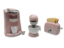 Playgo Play Perfect Classy Kitchen Appliance Pink Toaster, Mixer  Coffee K-Cup