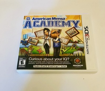 American Mensa Academy Nintendo 3DS 2012 Complete - Works Great - Ships Fast