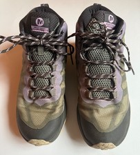 Merrell Moab Speed Mid GTX Shoes Womens Size 8.5 Green Purple Waterproof