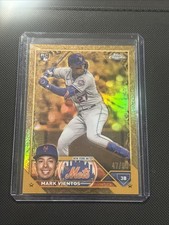 2023 Topps Chrome Gilded MARK VIENTOS RC Rookie Base Gold Refractor #'d /99 Mets