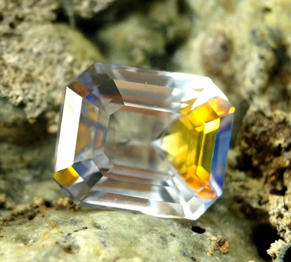 Impresionante piedra preciosa suelta de 9+ quilates de zafiro rosa corte Asscher sin calefacción con certificación EGL Foto 4 de 4