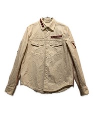 VALENTINO          Beaded military shirt White  Red